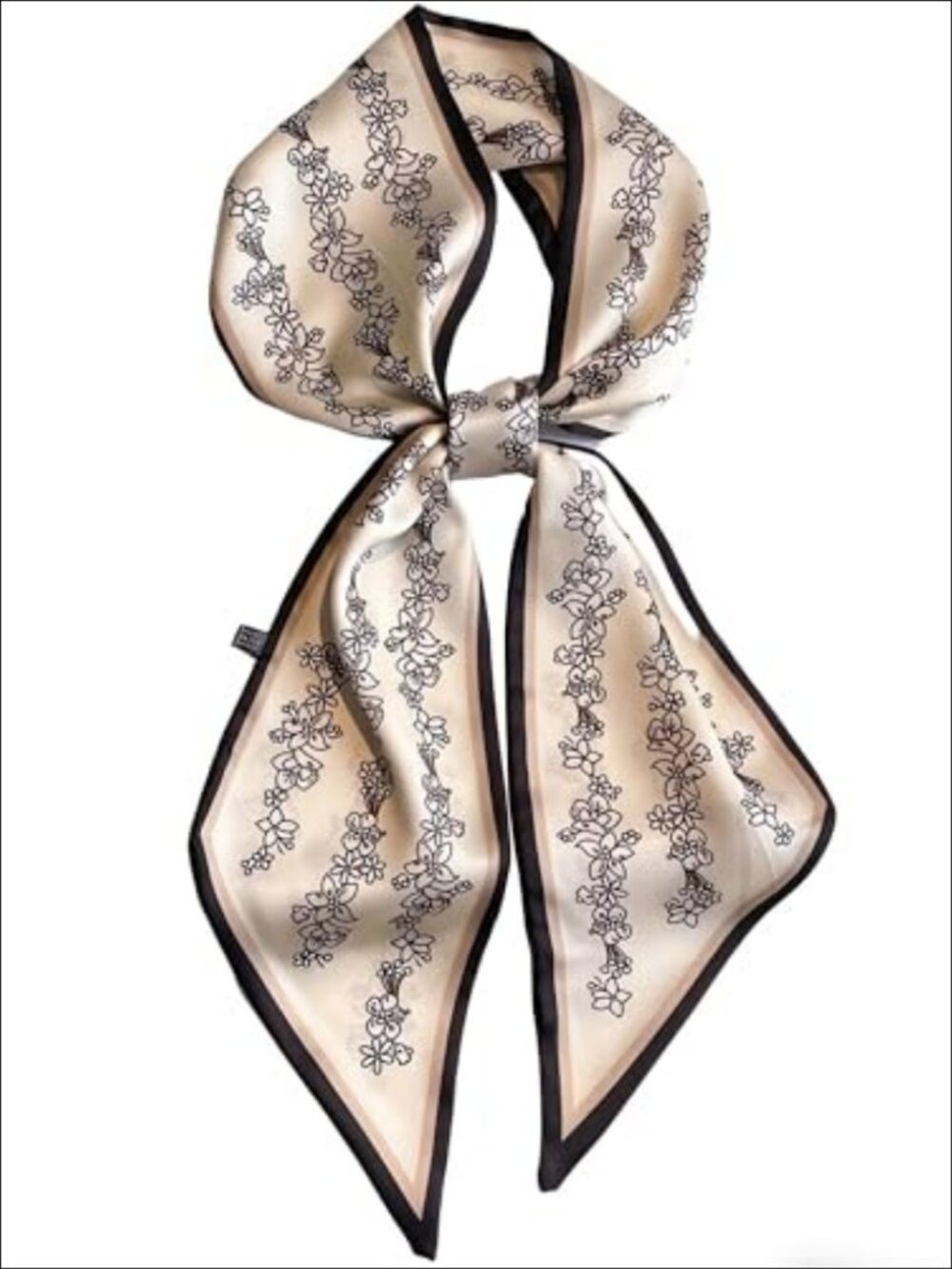 Long Silky Scarf Polyester Floral Head Neck Wrap Accessory